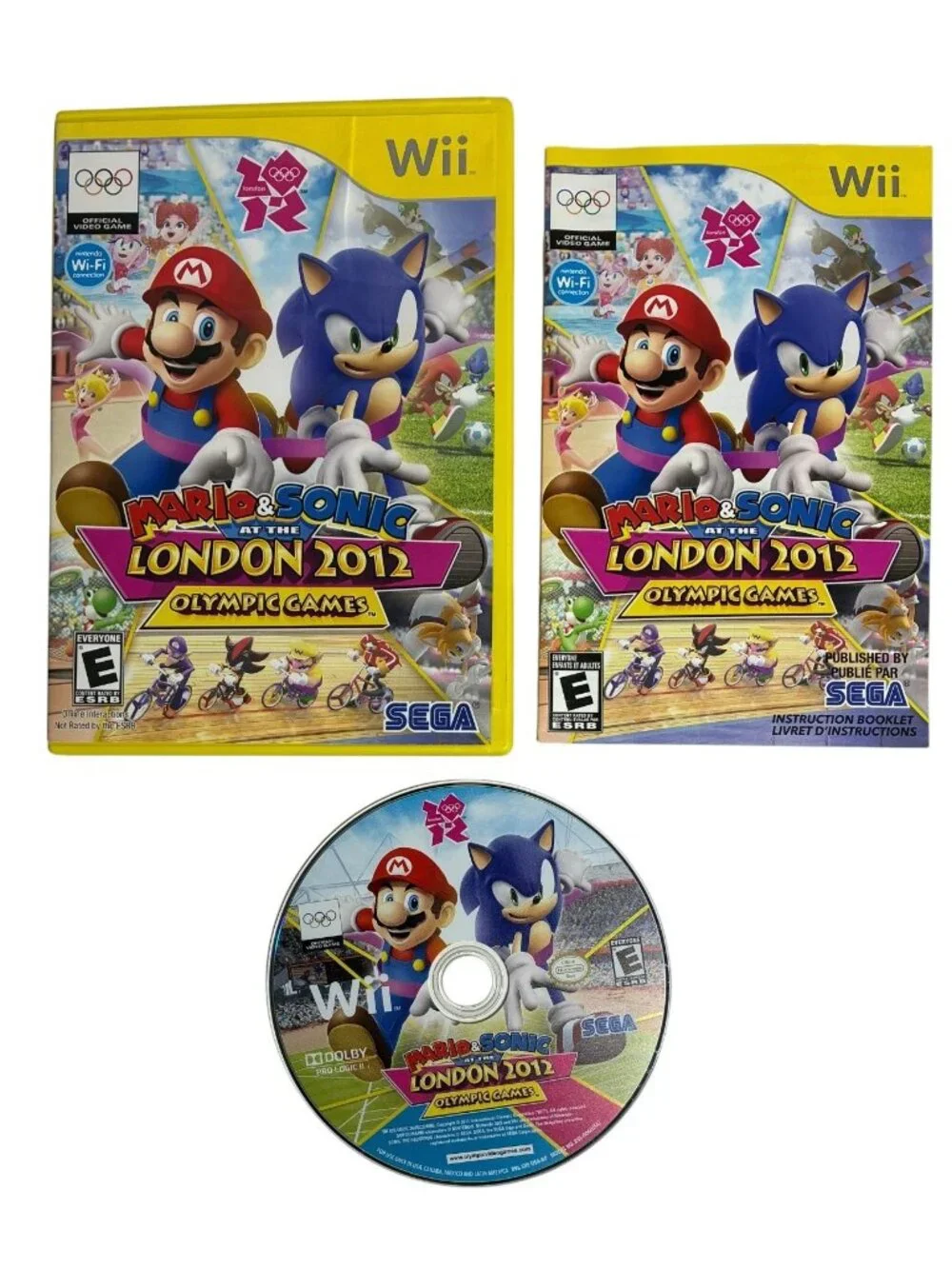 Mario & Sonic London 2012 Olympic Games & Winter Games Wii CIB Complete Tested
